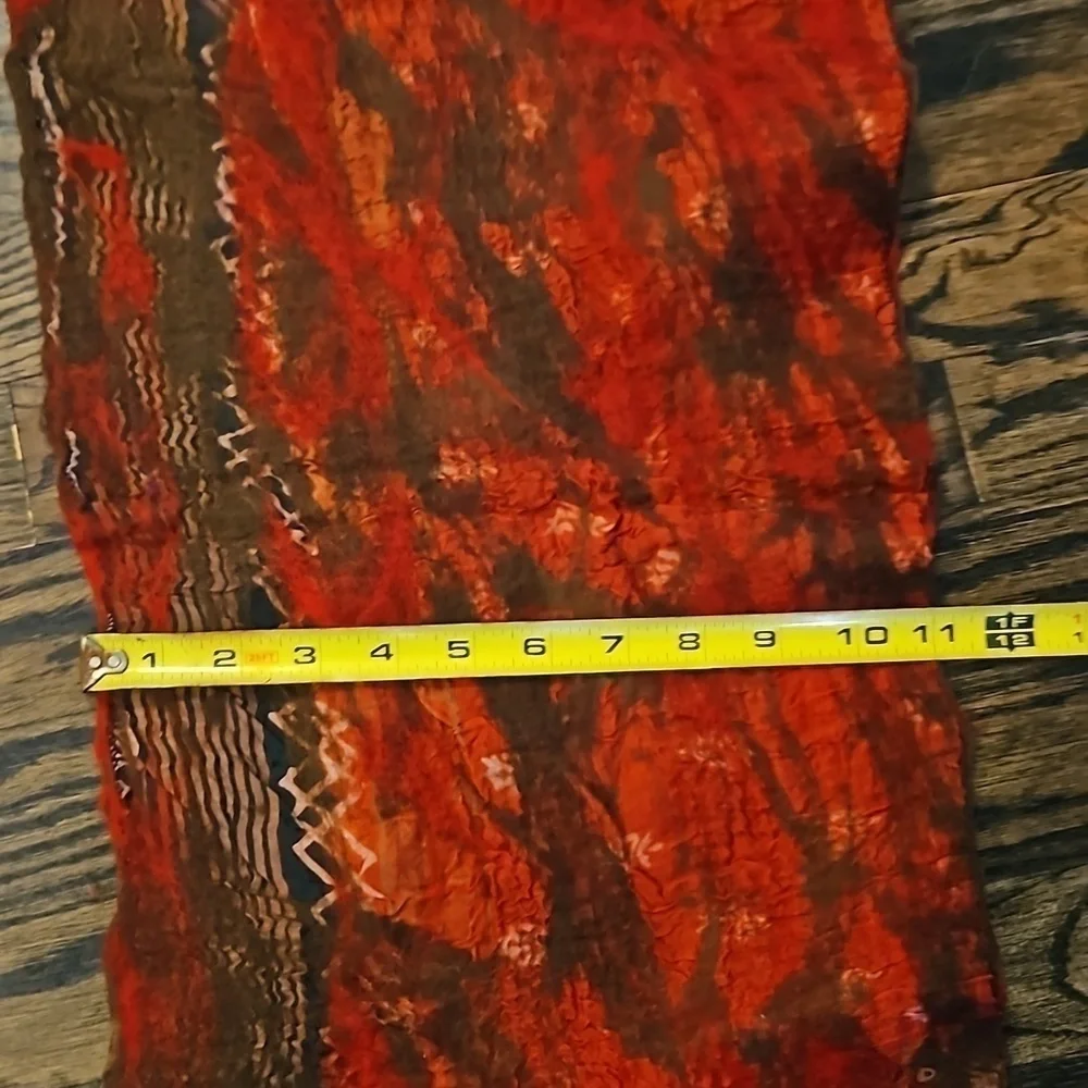 Scarf Handcrafted Wool and Silk New 79x12